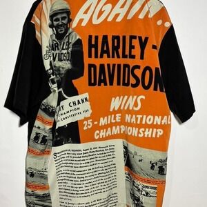 Vintage Harley Davidson Racing Button Up (2005) XL / Y2K Biker Shirt